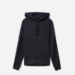 Everlane “The Waffle-Knit Hoodie” in black, size L (mens)